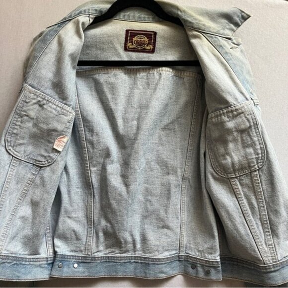 Vintage Great Western Garment Company oversize denim jean jacket Sz M - Picture 5 of 13